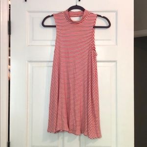 Red and white striped tunic